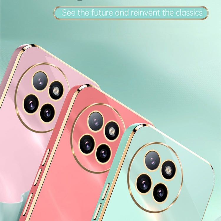 For Xiaomi Civi 4 Pro XINLI Straight Edge 6D Electroplate TPU Phone Case(Mint Green) - Xiaomi Cases by XINLI | Online Shopping UK | buy2fix