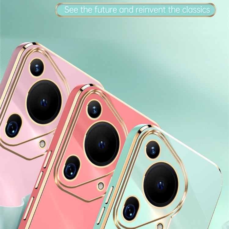 For Huawei Pura 70 Ultra XINLI Straight 6D Plating Gold Edge TPU Phone Case(White) - Huawei Cases by XINLI | Online Shopping UK | buy2fix