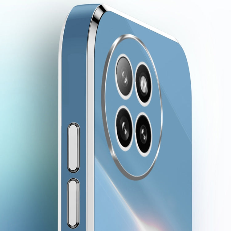 For Xiaomi Civi 4 Pro XINLI Straight Edge 6D Electroplate TPU Phone Case with Ring Holder(Mint Green) - Xiaomi Cases by XINLI | Online Shopping UK | buy2fix