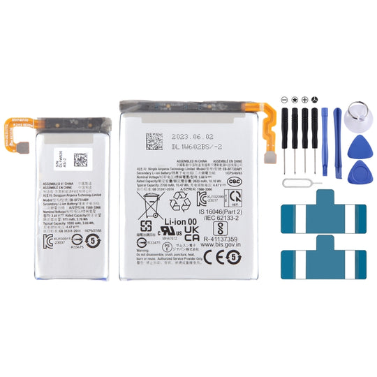 For Samsung Galaxy Z Flip5 2620mAh 971mAh 1 Pair Battery Replacement