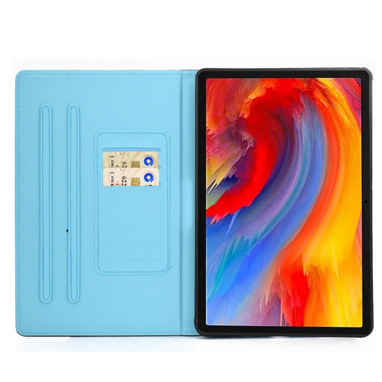 For Lenovo Tab M11 / Xiaoxin Pad 11 2024 Colored Drawing Sewing Pen Slot Leather Tablet Case(Deer Head) - Lenovo by buy2fix | Online Shopping UK | buy2fix
