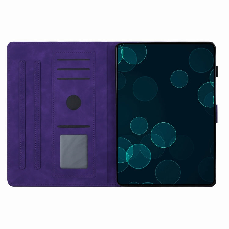 For iPad 2025 / 2022 Coconut Tree Embossed Smart Leather Tablet Case(Purple) - iPad 2025 / 2022 Cases by buy2fix | Online Shopping UK | buy2fix