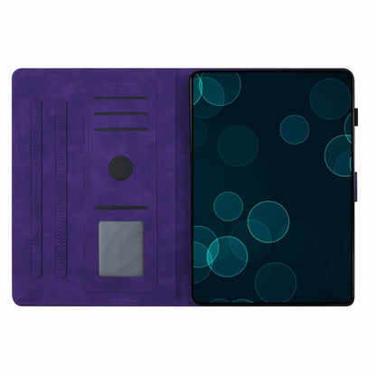 For iPad 2025 / 2022 Coconut Tree Embossed Smart Leather Tablet Case(Purple) - iPad 2025 / 2022 Cases by buy2fix | Online Shopping UK | buy2fix