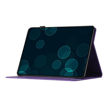 For iPad 2025 / 2022 Coconut Tree Embossed Smart Leather Tablet Case(Purple) - iPad 2025 / 2022 Cases by buy2fix | Online Shopping UK | buy2fix