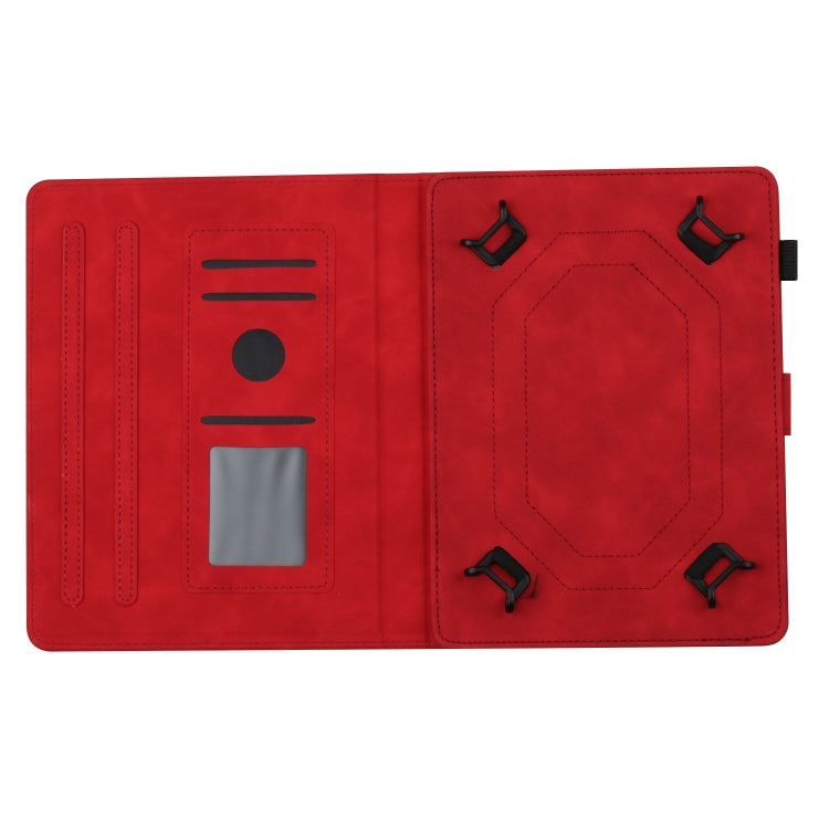 For 7 inch Universal Coconut Tree Embossed Leather Tablet Case(Red) - 7 inch by buy2fix | Online Shopping UK | buy2fix