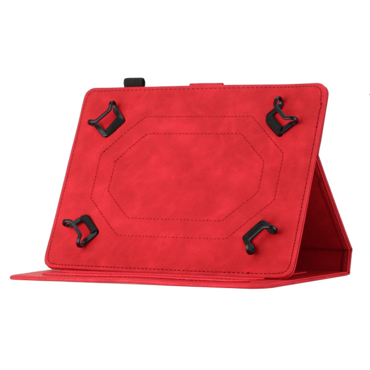 For 7 inch Universal Coconut Tree Embossed Leather Tablet Case(Red) - 7 inch by buy2fix | Online Shopping UK | buy2fix