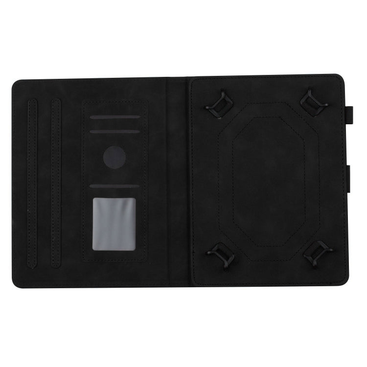 For 8 inch Universal Coconut Tree Embossed Leather Tablet Case(Black) - 8 inch by buy2fix | Online Shopping UK | buy2fix