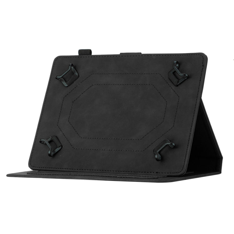 For 8 inch Universal Coconut Tree Embossed Leather Tablet Case(Black) - 8 inch by buy2fix | Online Shopping UK | buy2fix