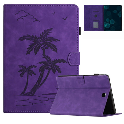 For Samsung Galaxy Tab A 9.7 T550/T555C Coconut Tree Embossed Smart Leather Tablet Case(Purple) by buy2fix