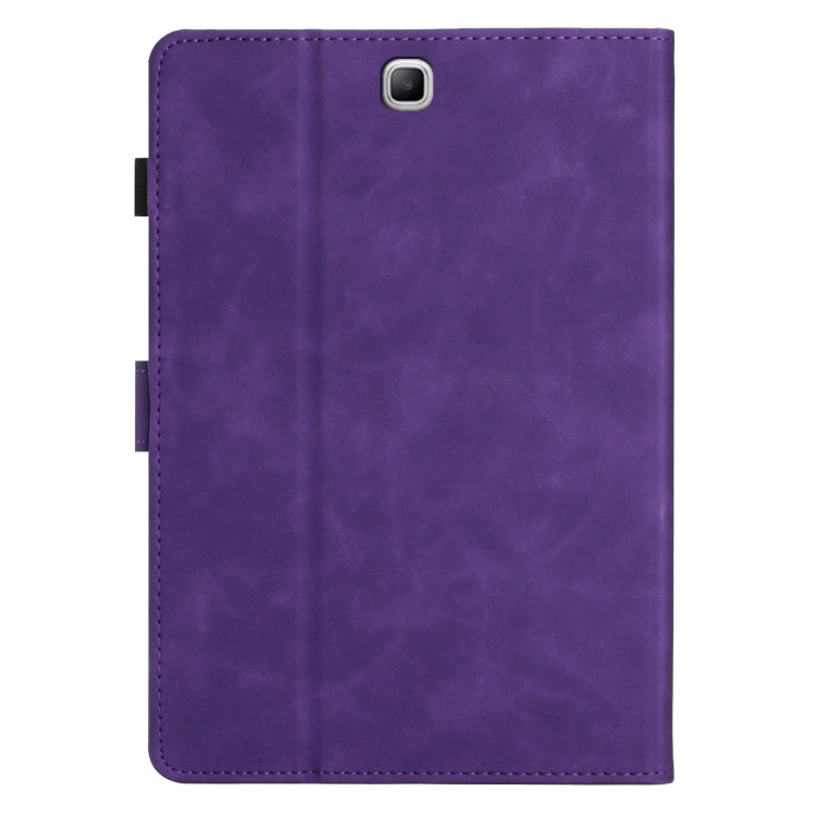For Samsung Galaxy Tab A 9.7 T550/T555C Coconut Tree Embossed Smart Leather Tablet Case(Purple) by buy2fix