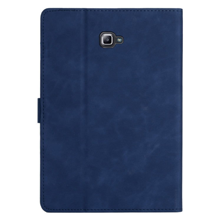 For Samsung Galaxy Tab A 10.1 T580/T585 Coconut Tree Embossed Smart Leather Tablet Case(Blue) by buy2fix