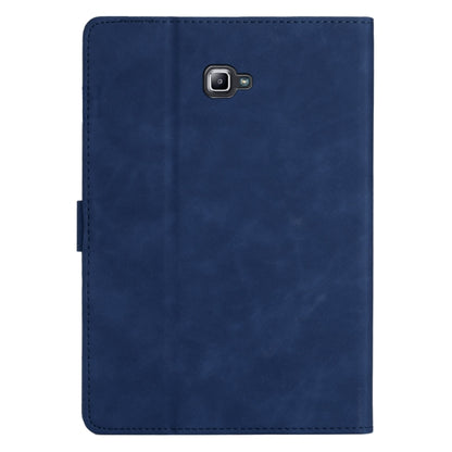 For Samsung Galaxy Tab A 10.1 T580/T585 Coconut Tree Embossed Smart Leather Tablet Case(Blue) by buy2fix