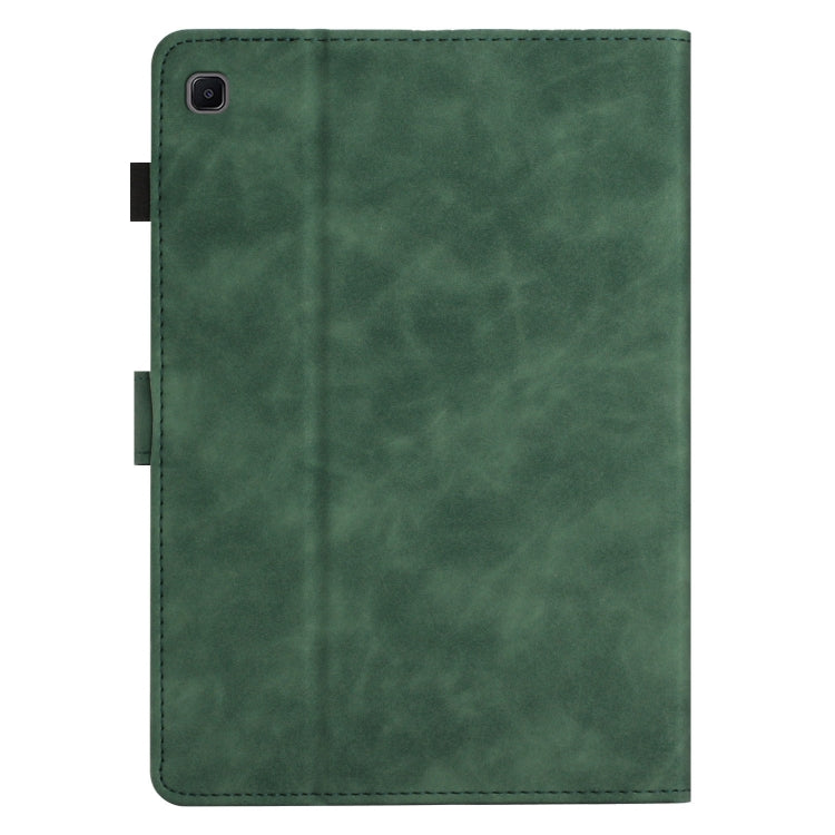 For Samsung Galaxy Tab S5e T720/T725 Coconut Tree Embossed Smart Leather Tablet Case(Green) by buy2fix