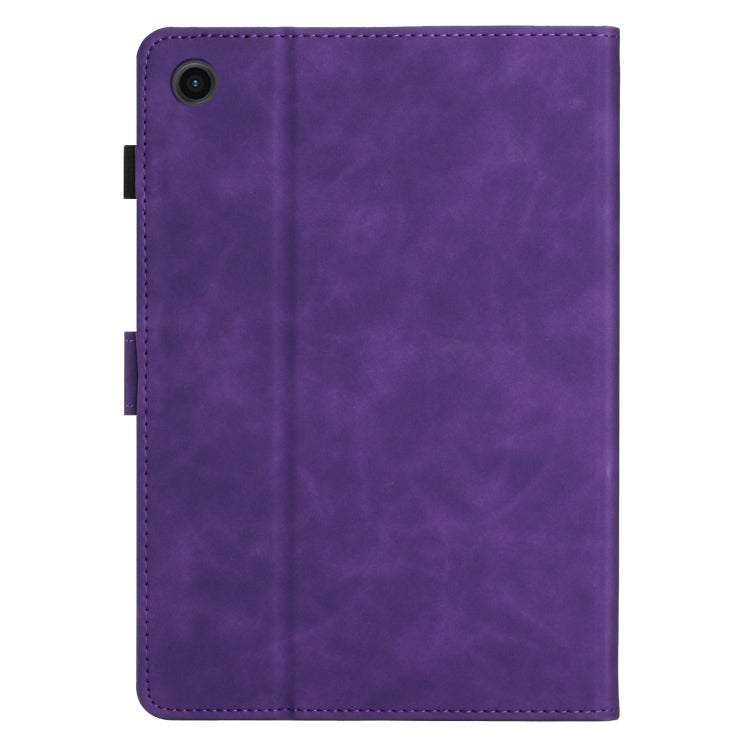 For Samsung Galaxy Tab A11+ / A9+ X210/X216 Coconut Tree Embossed Smart Leather Tablet Case(Purple) by buy2fix