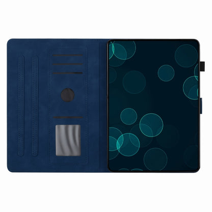 For Samsung Galaxy Tab S8 X700/X706 Coconut Tree Embossed Smart Leather Tablet Case(Blue) by buy2fix