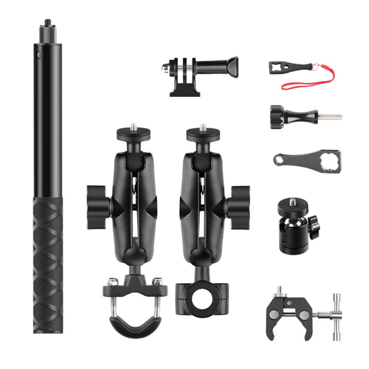 Motorcycle Clamps Handlebar Fixed Mount 9 in 1 Dual-Link Crabs Selfie Stick Kit - Holder by buy2fix | Online Shopping UK | buy2fix