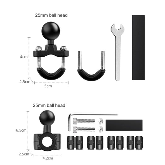 Motorcycle Clamps Handlebar Fixed Mount 9 in 1 Wrench O-Type Mount Crabs No Stick - Holder by buy2fix | Online Shopping UK | buy2fix