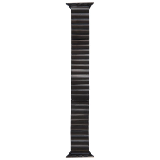 For Apple Watch SE 2023 44mm Bamboo Stainless Steel Magnetic Watch Band(Black) by buy2fix