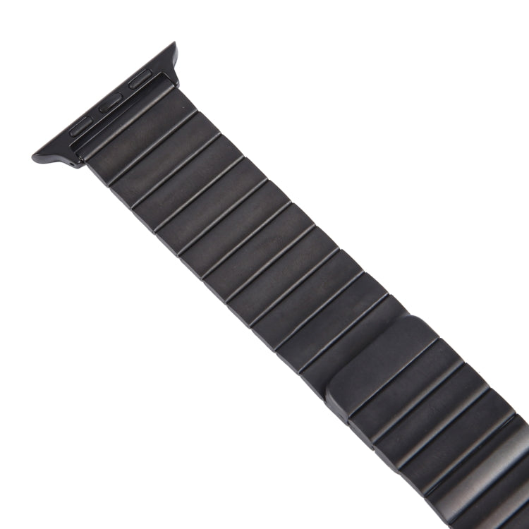 For Apple Watch SE 2023 44mm Bamboo Stainless Steel Magnetic Watch Band(Black) by buy2fix