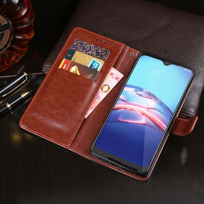For Motorola Moto E 2020 idewei Crazy Horse Texture Horizontal Flip Leather Case with Holder & Card Slots & Wallet(White) - Motorola Cases by idewei | Online Shopping UK | buy2fix