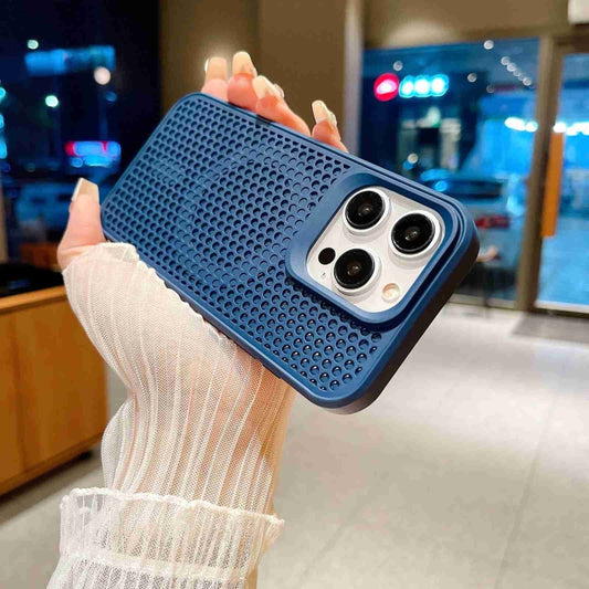 For iPhone 12 MagSafe Magnetic Heat Dissipation Phone Case(Dark Blue) by buy2fix