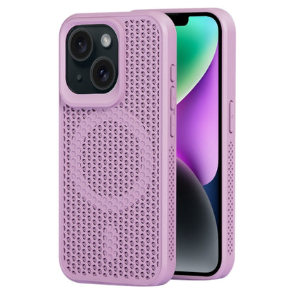 For iPhone 14 MagSafe Magnetic Heat Dissipation Phone Case(Light Purple) by buy2fix