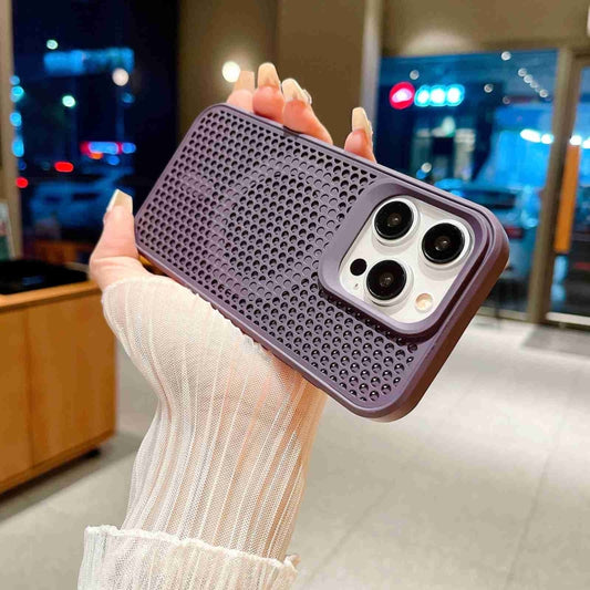 For iPhone 15 Plus MagSafe Magnetic Heat Dissipation Phone Case(Dark Purple) - iPhone 15 Plus Cases by buy2fix | Online Shopping UK | buy2fix