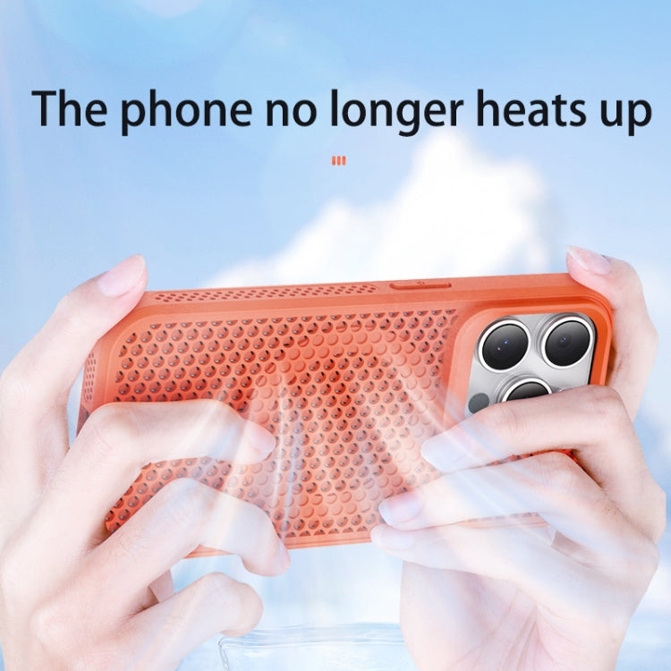 For iPhone 16 Pro Max MagSafe Magnetic Heat Dissipation Phone Case(Orange) by buy2fix