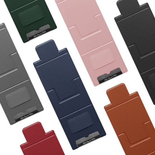 PU Leather Ultra Thin Folding Phone Holder(Dark Green) - Desktop Holder by buy2fix | Online Shopping UK | buy2fix