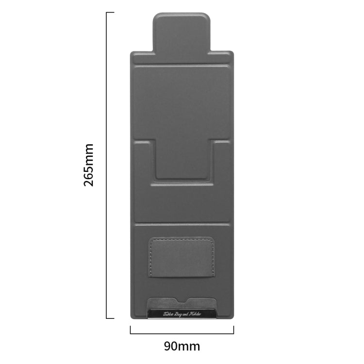 PU Leather Ultra Thin Folding Phone Holder(Grey) - Desktop Holder by buy2fix | Online Shopping UK | buy2fix