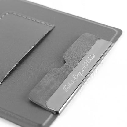 PU Leather Ultra Thin Folding Phone Holder(Grey) - Desktop Holder by buy2fix | Online Shopping UK | buy2fix