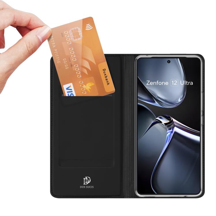 For ASUS Zenfone 12 Ultra DUX DUCIS Skin Pro Series Flip Leather Phone Case(Black) - ASUS Cases by DUX DUCIS | Online Shopping UK | buy2fix