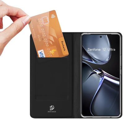 For ASUS Zenfone 12 Ultra DUX DUCIS Skin Pro Series Flip Leather Phone Case(Black) - ASUS Cases by DUX DUCIS | Online Shopping UK | buy2fix
