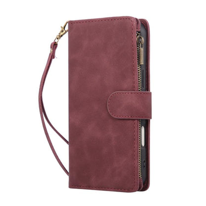 For iPhone Air Multifunctional Multi-Card Wallet Phone Leather Case(Wine Red) - iPhone Air Cases by buy2fix | Online Shopping UK | buy2fix