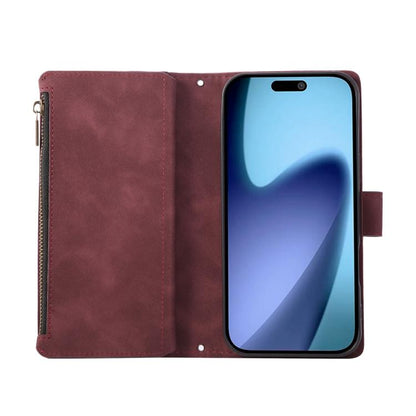 For iPhone Air Multifunctional Multi-Card Wallet Phone Leather Case(Wine Red) - iPhone Air Cases by buy2fix | Online Shopping UK | buy2fix