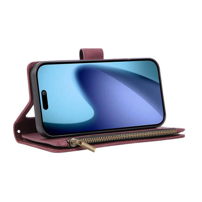 For iPhone Air Multifunctional Multi-Card Wallet Phone Leather Case(Wine Red) - iPhone Air Cases by buy2fix | Online Shopping UK | buy2fix