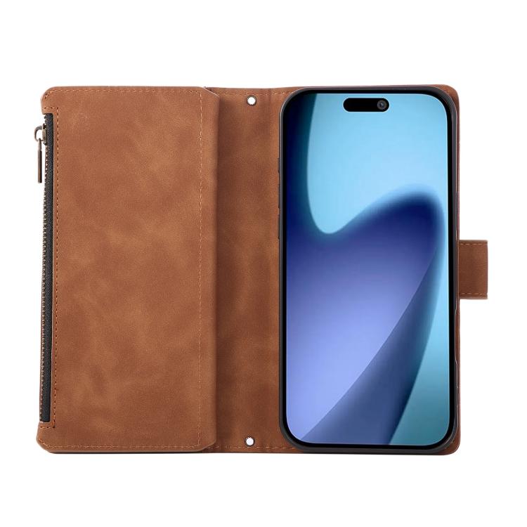 For iPhone Air Multifunctional Multi-Card Wallet Phone Leather Case(Brown) - iPhone Air Cases by buy2fix | Online Shopping UK | buy2fix