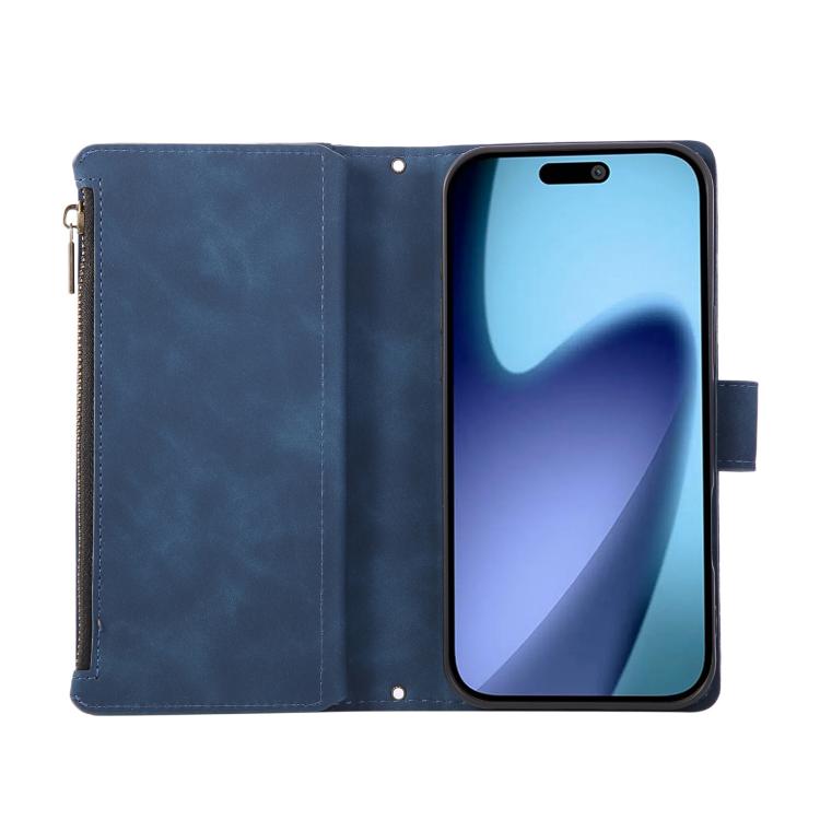 For iPhone Air Multifunctional Multi-Card Wallet Phone Leather Case(Blue) - iPhone Air Cases by buy2fix | Online Shopping UK | buy2fix