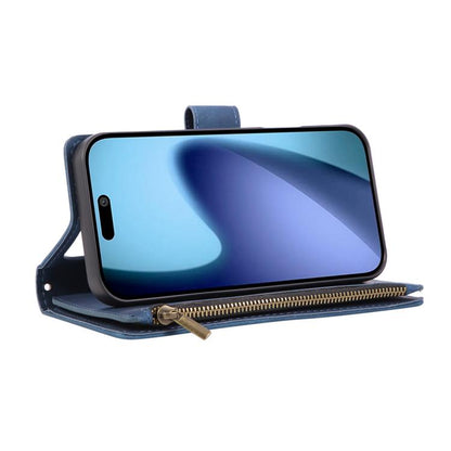 For iPhone Air Multifunctional Multi-Card Wallet Phone Leather Case(Blue) - iPhone Air Cases by buy2fix | Online Shopping UK | buy2fix