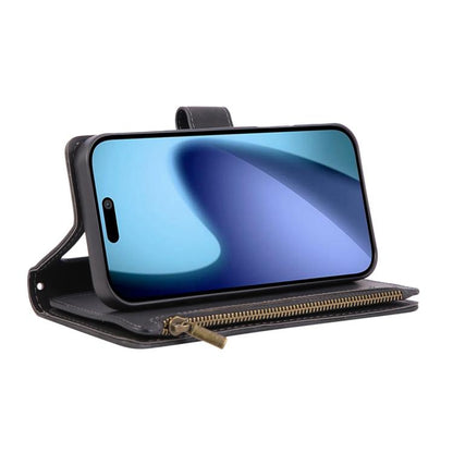 For iPhone Air Multifunctional Multi-Card Wallet Phone Leather Case(Black) - iPhone Air Cases by buy2fix | Online Shopping UK | buy2fix