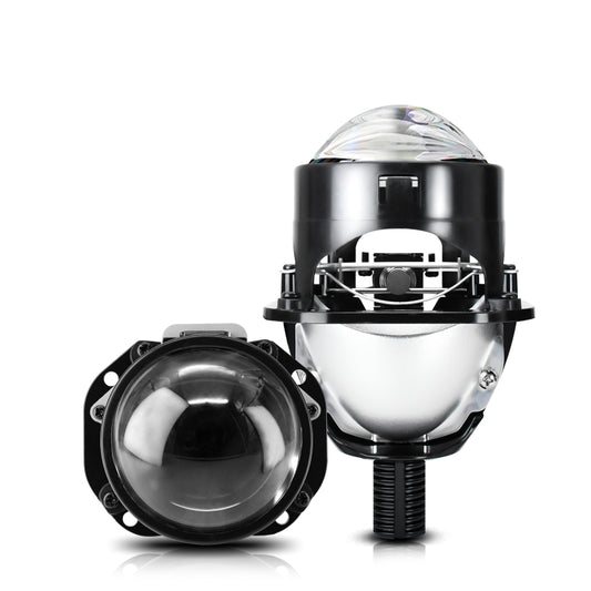 T02 1 Pair 2.5 inch Car Bifocal LED Lens Headlight, Left Driving(Black) - LED Headlamps by buy2fix | Online Shopping UK | buy2fix