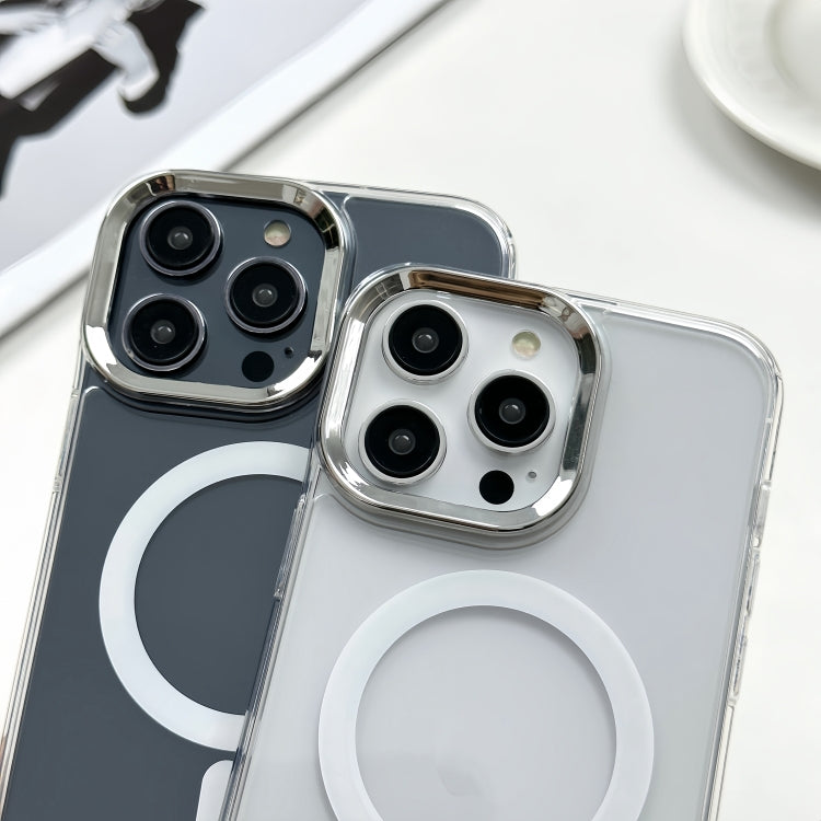 For iPhone 13 Pro MagSafe Magnetic PC + TPU Phone Case with Lanyard(Blueberry Houndstooth) by buy2fix