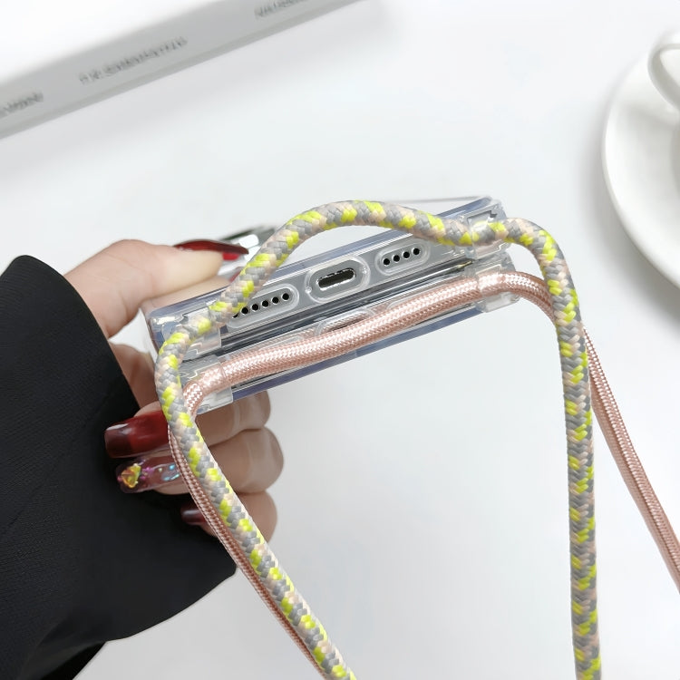 For iPhone 12 Pro Max MagSafe Magnetic PC + TPU Phone Case with Lanyard(Grey Blue) by buy2fix