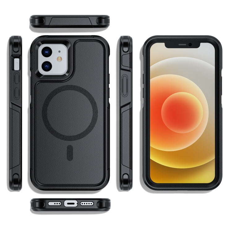 For iPhone 12 / 12 Pro RedPepper Armor Magsafe PC Hybrid TPU Phone Case(Black) - iPhone 12 / 12 Pro Cases by RedPepper | Online Shopping UK | buy2fix