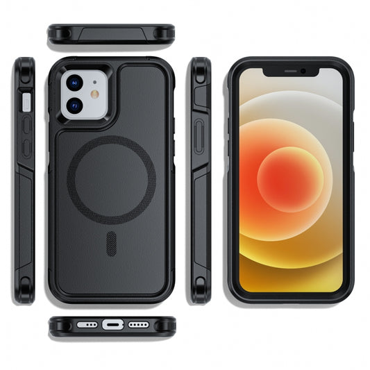 For iPhone 12 / 12 Pro RedPepper Armor Magsafe PC Hybrid TPU Phone Case(Black) - iPhone 12 / 12 Pro Cases by RedPepper | Online Shopping UK | buy2fix