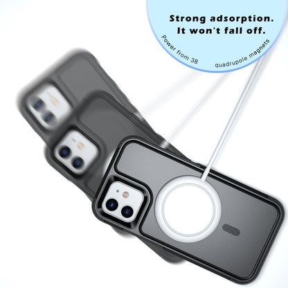For iPhone 12 / 12 Pro RedPepper Armor Magsafe PC Hybrid TPU Phone Case(Black) - iPhone 12 / 12 Pro Cases by RedPepper | Online Shopping UK | buy2fix