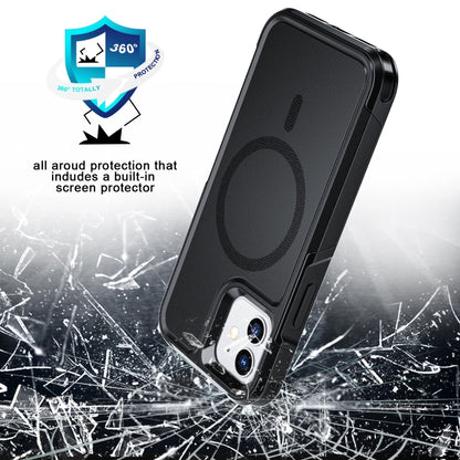 For iPhone 12 / 12 Pro RedPepper Armor Magsafe PC Hybrid TPU Phone Case(Black) - iPhone 12 / 12 Pro Cases by RedPepper | Online Shopping UK | buy2fix