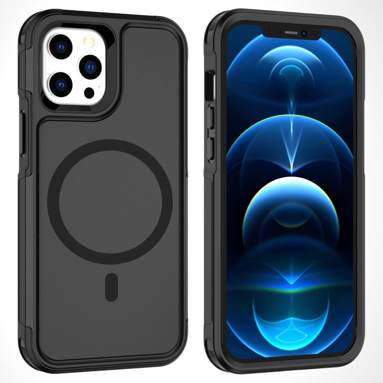 For iPhone 12 Pro Max RedPepper Armor Magsafe PC Hybrid TPU Phone Case(Black) - iPhone 12 Pro Max Cases by RedPepper | Online Shopping UK | buy2fix