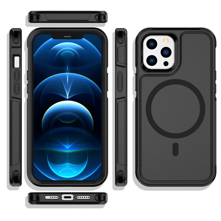 For iPhone 12 Pro Max RedPepper Armor Magsafe PC Hybrid TPU Phone Case(Black) - iPhone 12 Pro Max Cases by RedPepper | Online Shopping UK | buy2fix