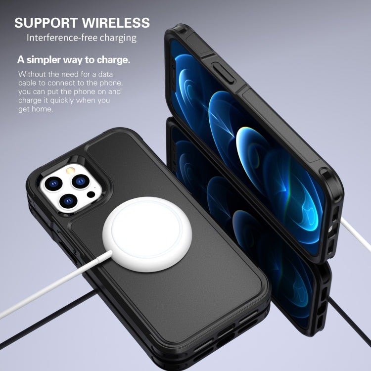 For iPhone 12 Pro Max RedPepper Armor Magsafe PC Hybrid TPU Phone Case(Black) - iPhone 12 Pro Max Cases by RedPepper | Online Shopping UK | buy2fix